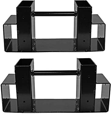 luckxuan Kaminholzhalter/Kaminholzständer 2ST Kamin Holz Speicher-Halter-justierbares Länge Brennholz Storage Rack Bracket Kit Kaminholz-Speicher-Halter im Freien Feuerholzregal Holzhalter