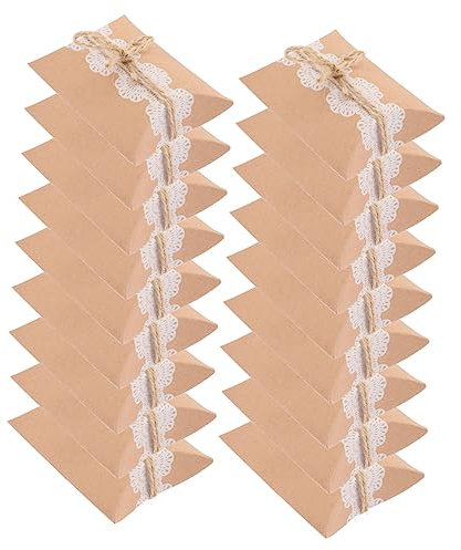 Garneck 50stücke Kraftpapier-süßigkeitenboxen Für Hochzeitsfeiern Gastgeschenkboxen Mit Süßigkeiten Papierverpackungsboxen Für Partygeschenke