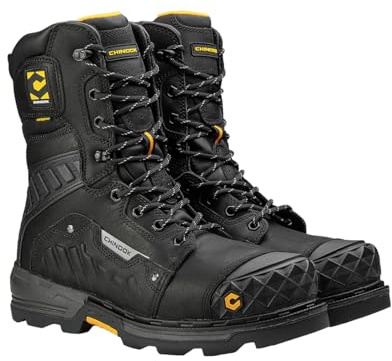 Chinook Footwear Scorpion 9 Composite Toe Industrial & Construction Waterproof Work Boots (Black, US Footwear Size System, Adult, Men, Numeric, Medium, 7.5)