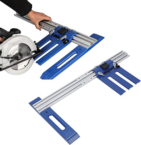 Circular Saw Guide Rail,Woodworking Track Saw Guide Rail Aluminium Rip-Cut Circular Saw Edge Guide Circular Saw Accessory, for Precise and Straight Cuts