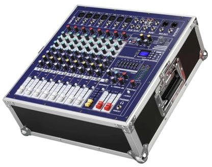 Mesa de Mezclas, Mezclador de DJ, Consola mezcladora de 8 Canales, Equipo de Escenario de Audio de Alta Potencia, Potencia Phantom de 48V, Efectos Digitales DSP