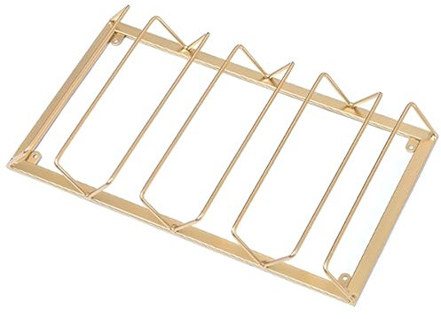 Goldes Weinglasregal, 40x22,5cm, Unterschrank Weinglashalter, Hängender Stielglashalter, für Schrank Küche Bar