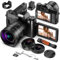 6K 64MP Digital Cameras for Photography and Vlogging with WiFi, 64GB SD Card, 16X Digital Zoom Portable Compact Photo Camera with Microphone, Macro & Wide-Angle Lens for YouTube, Travel, Beginners