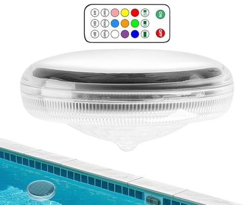 Pool Lights - USB Rechargeable Pool Lights | Remote Control LED Decor | Waterproof Floats | Outdoor Garden Lighting Accessory | Bathroom
