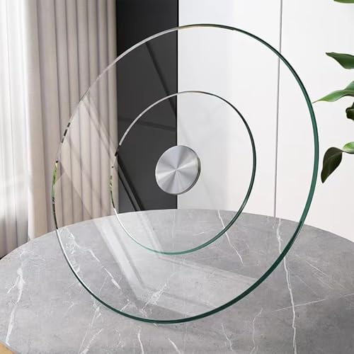 Lazy Susan Drehteller, 60–100 cm großes Drehtablett, Glas-Drehtablett for Küche, Esstisch, Hotel, Zuhause(70cm (27 in))