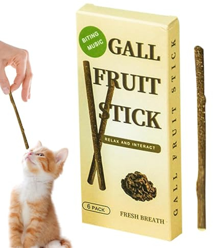 Molar pinne – 6 st katttändernipp | Katttuggleksak | kattmynta chiew-pinnar lämpliga för tandvård, tandsprickningsreilief, stressreducering, lekfull tuggning, kattberikning och främjar hälsosam hygien
