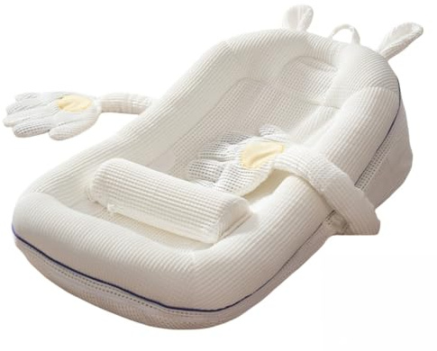 iuscacey Coussin de Couchage pour bébé, Coussin Anti-Reflux pour bébé, réglable sur 4 Niveaux pour soulager Les coliques et Les régurgitations, Cadeaux Essentiels pour Nouveau-né,B