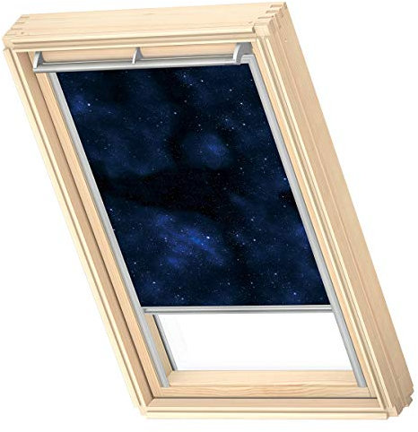 VELUX Original Dachfenster Verdunkelungsrollo für M08 / 308 / 2, Universum, mit Grauer Führungsschiene