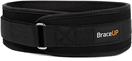 BraceUP Gewichthebergürtel für Herren & Damen – 10 cm Gewichtsgürtel für Fitness, Kniebeugen, Kreuzheben, Powerlifting & Rückenschutz im Gym