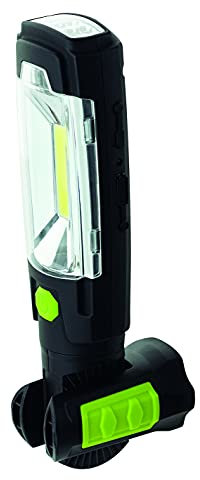 Luceco LED Swivel Torch Light with USB Power Bank and Hook, 2 Light Modes, Rechargeable, Adjustable and Rotating, Black, IK04, 3.5W, 300lm, 6500K, LILT30R65