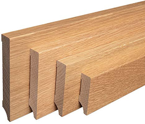 Sockelleiste Massiv Holz Eiche natur geölt Weimarer Profil Modern 150mm