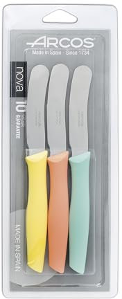 Arcos Nova - Set 3 Buttermesser - Edelstahl NITRUM 70 mm - Griff in verschiedenen Farben