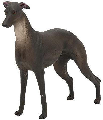 Zerodis Windhund Hund Form Spielzeug Plastik Simulation Tierfiguren Modell Spielzeug Wildtier Puppe Früherziehung Solides Spielzeug für Kinder und Mädchen