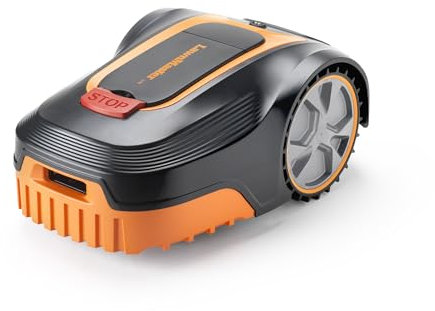 LawnMaster L10 Robotic Lawnmower. Fully Automatic Robot Mower with Auto Charging Docking Station & 20V MAX 2.0Ah Lithium-Ion Battery. For Lawns up to 400m², 18cm Cut Width, Cut Height Adjust