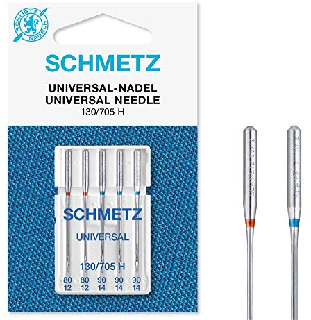 SCHMETZ | 5 Aiguilles pour machines à coudre | Universal | 130/705 H | Grosseur 80/12-90/14
