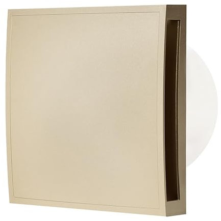 Stylish Bathroom Extractor Fan 125mm / 5 Kitchen Ventilator with Front Cover (Standard, Gold)