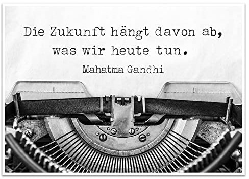 wandmotiv24 Poster als Wanddeko, Größe Din A4, Schreibmaschine, Spruch, Vintage, Moderne Wanddeko, Wandbilder, Deko, Bild M0204