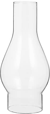 NUOBESTY Oil Lamp Chimney Glass Chimney Lamp Shade Handblown Clear Kerosene Lamp Shade Replacement for Vintage Oil Lamps, 2 Inch Base