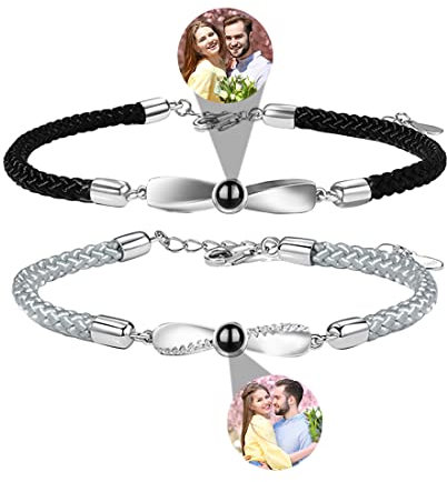 ASD Jewerly Personalisierte Foto Armband Mit Bild Innen, Benutzerdefinierte Bild Armband Für Paare, Freundschaft Armbänder, Schwestern Armband, Valentinstag Geburtstag Jubiläum Tag Gedenkgeschenke