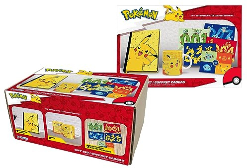 Pokemon presentbox: Pikachu (keramikkopp, anteckningsbok, vykort)