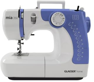 GLAESER home Nähmaschine mia 350 für Anfänger | Knopflochfunktion, Automatisches Aufspulen, Auswechselbare Nähfüße, Einfache Stichauswahl, Erhältlich in 2 Farben