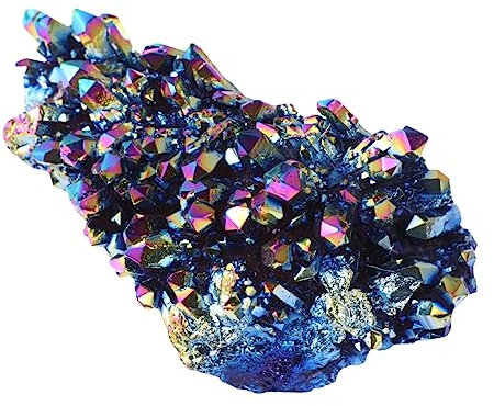 FOMIYES 1 Pc cristal natural cristal de cuarzo arcoiris cristales y piedras preciosas roca adorno de escritorio de cristal adorno de racimo de cristal mineral amatista decoraciones Decorar
