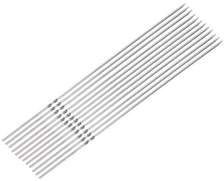 BESPORTBLE Brochettes de Barbecue Résistantes et Anti-roulement Lot de 50 Bâtonnets Réutilisables Lames Larges en Acier Inoxydable Épaissi pour Barbecue la Maison