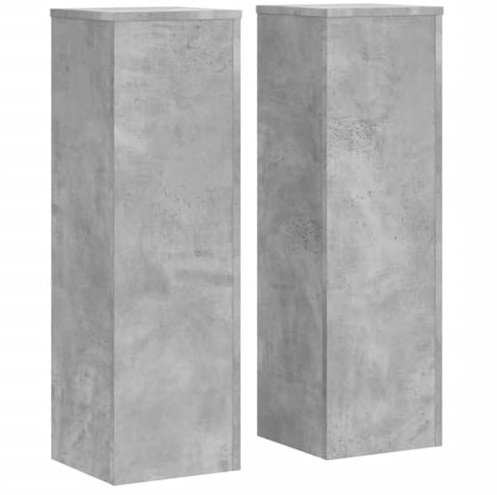 vidaXL Växtställ 2 st betonggrå 25x25x80 cm konstruerat trä