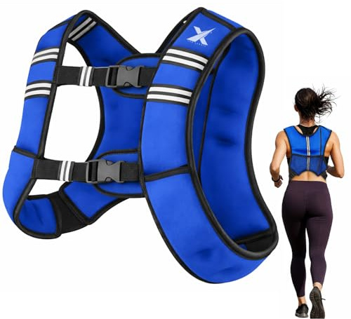 Xn8 Weighted Vest 3.5 kg 5 kg 8 kg 10 kg Adjustable Strap Neoprene Weighted Vests for Men Women Running Jogging Walking Gym Workout Strength Training