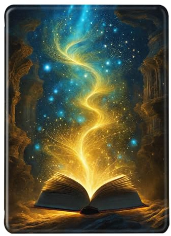 Coque pour Kindle Paperwhite 12e Génération 2024 Housse Flip Silicone Housse Kindle Colorsoft Réveil Auto ou Sommeil PU TPU Case Livre Lumineux Jolie Femme Motif Signature Edition Etui 7 (Color 1)