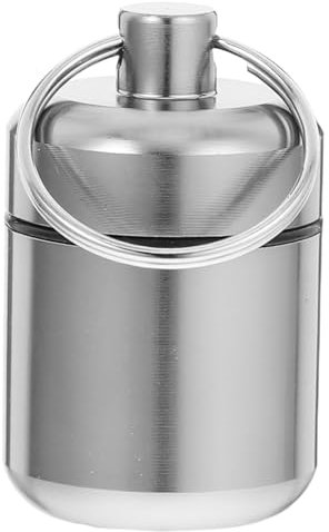 KONTONTY Metal Earplug Carrying Case with Keychain Portable Waterproof Aluminum Alloy Earbud Storage Box for Travel and Noise-Cancelling Earplugs Holder Container