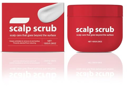 Shampoo esfoliante per cuoio capelluto 2 in 1, esfoliante con curcuma e olio di avocado, rimuove lo sporco, rivitalizza e ripara il cuoio capelluto, riduce la forfora