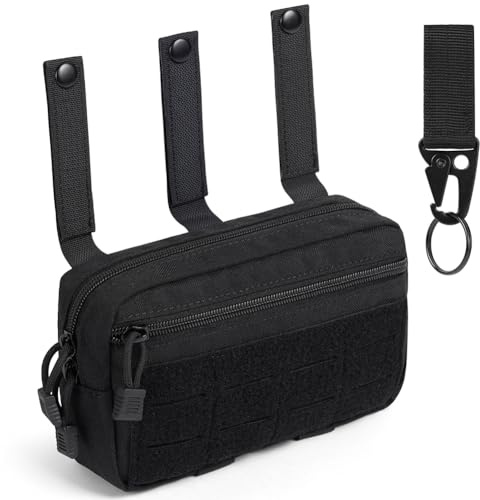 flintronic Tactical EDC Tasche, Molle Multifunktionale Tasche, Bauchtasche mit Klettverschluss und Reißverschluss, Militär-Gürteltasche zum Wandern, Jagen und Camping