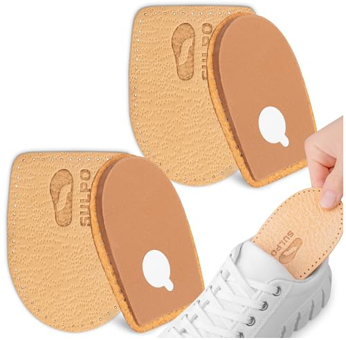 SULPO 2 par kilklackinsatser för skor för män och kvinnor för att lyfta och höja hälen, Beige, Höjd 5 mm, 41-46