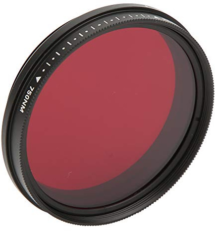Denash Filtre Infrarouge Réglable Technologie de Livraison Avancée Filtre Rotatif pour la Création de la Photographie à des Ombres Internes et un Alliage en Aluminium Faible + Verre Optique (52 mm)