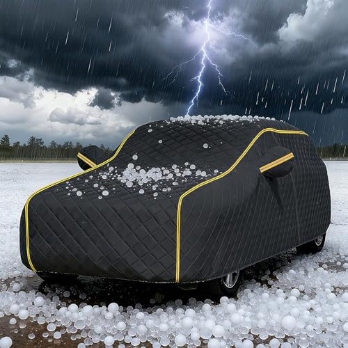 Thicken Anti-Hail Car Cover for Audi e-tron SUV 2018-2022 ，Full Exterior Cover Waterproof, UV Protection - Shields Against Hail, Rain, Sun Damage with Zipper Door
