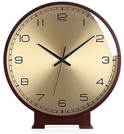 Reloj de Escritorio para Sala de Estar, decoración Creativa, Reloj silencioso, Relojes Digitales de 25,6 x 28 x 5 cm, Relojes de Chimenea para Estudio y of