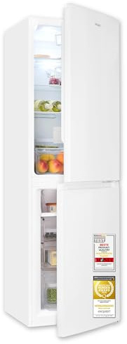 Exquisit Kühl-Gefrierkombination No Frost - 247 l Kühlschrank mit | Großer Kühl-Gefrierschrank in Weiß - 181 x 54,5 cm - 4-Sterne Gefrierteil - LED-Licht - Wechselbarer Türanschlag - Klasse D