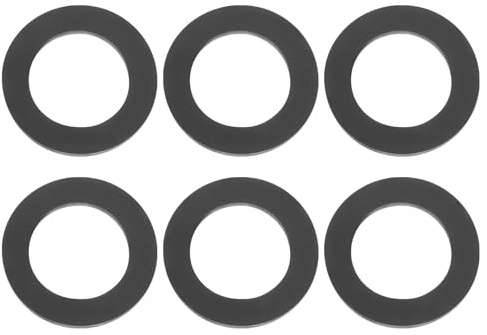 PATIKIL 6 Stück M20 Silikon Flachdichtung 20mm Innendurchmesser Schwarz | 30mm Außendurchmesser, Einfache Dichtungsscheiben O-Ring Dichtung Abstandshalter, Für Wasserhahn Rohr Duschgriffe