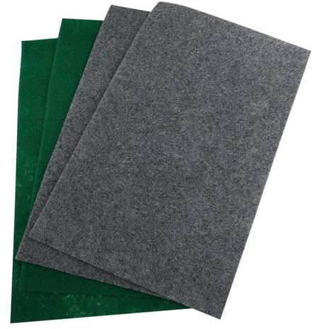 BESTonZON 4 Alfombras para Reptiles Sustrato para Terrario Absorbente Transpirable de Poliéster 50X30 CM Gris y Verde para Reptiles Serpientes Tortugas Geckos Accesorios para Terrarios