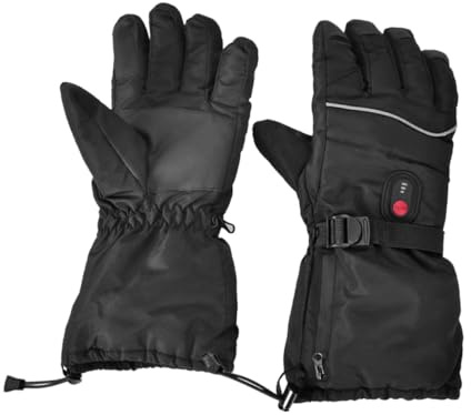 Cabilock Guanti Sci Uomo Impermeabili Riscaldati Elettrici Termici Ricaricabili Caldo Invernali Esterno Guida Moto Lavoro Sport Antivento