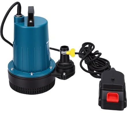 Generic Puissante Pompe Submersible sans Fil 1003 GPH Multifonction Alimentée par Batterie pour la Reconstruction Après Catastrophe (Prise UE)