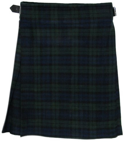 Tartanista Kilt da uomo in tartan nero 32 W 26L