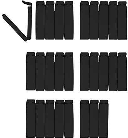 BLACK BEAUTIES Tütenclips (28 Stück) Lifestyle | 28 Verschlussclips / Beutelklammern / Lebensmittel Aufbewahrung Clips in der Farbe schwarz, jeweils mit 6 cm Länge, Cliptastisch funktionale Qualität