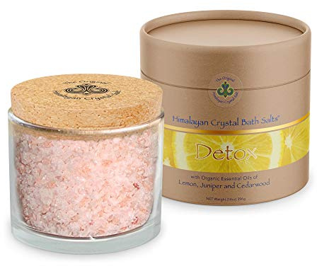Original Himalayan Crystal Bath Salts | Detox with Juniper Cedarwood and Lemon Essential Oils | Release Stress