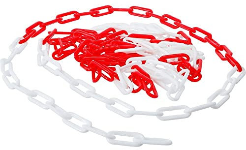 BGS Diy 80809 | Absperrkette | Rot-Weiß | Kunststoff | 5 m