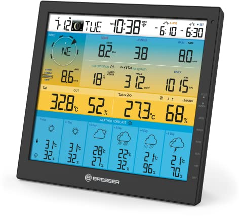 Station de Base supplémentaire pour 4CAST Pro SF 7003220 | Bresser 4CAST PRO SF Station de base météo WiFi avec écran 25,4 cm