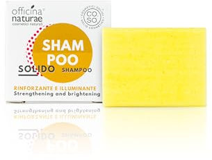 Officina Naturae | Mini Size Shampoo Solido Rinforzante ed Illuminante con Castagna e Betulla Biologiche per Capelli Danneggiati e Secchi, 15g