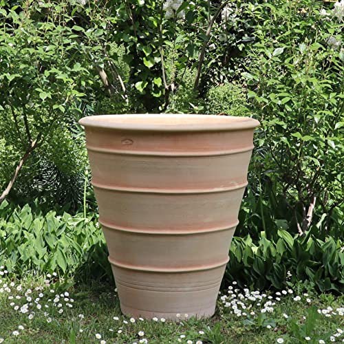 Palatina Werkstatt Pot de fleurs en terre cuite Yucca 70 cm – 100 % fabriqué à la main – Décorez votre maison avec le pot de fleurs résistant à l'hiver pour l'intérieur et l'extérieur