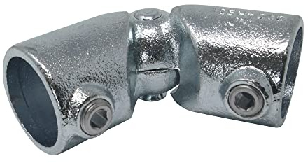 SOTOOLS Temperguss Eckstück mit Gelenk, für 42,4 mm Rohr | Zum Verbinden von 2 Rohren.